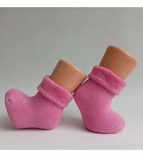 růžové froté ponožky Trepon pro batolata